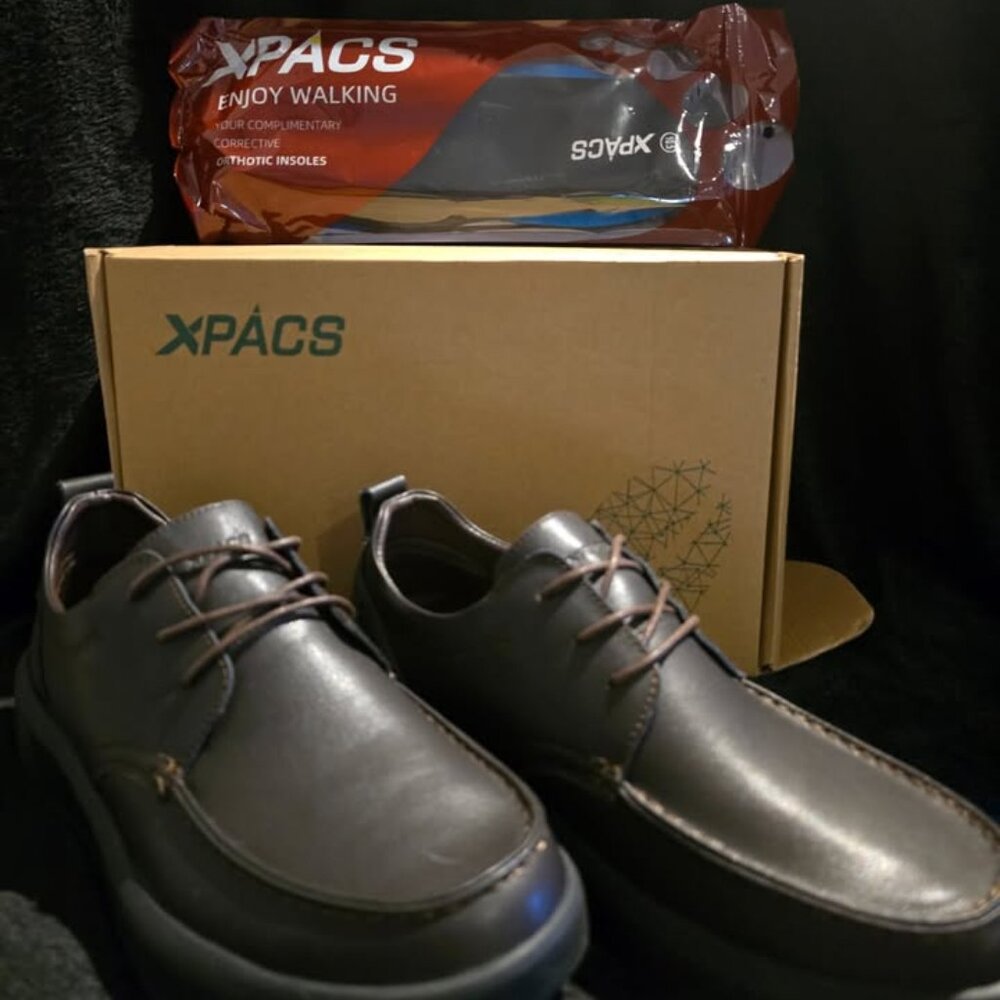 XPACS Men’s Leather Oxford Shoes w/ Comfort Inserts NIB Size 10.5